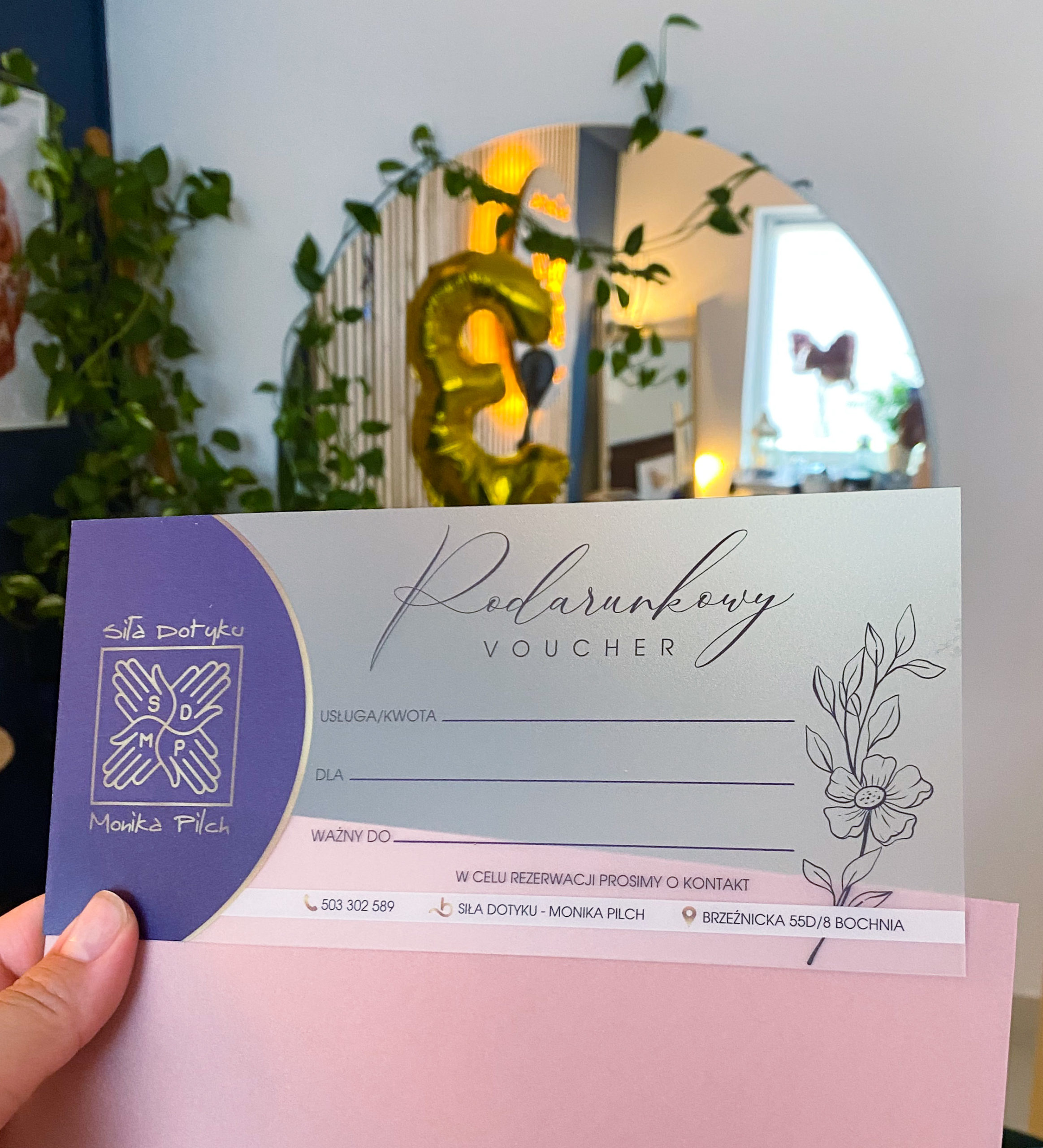 voucher przezroczysty